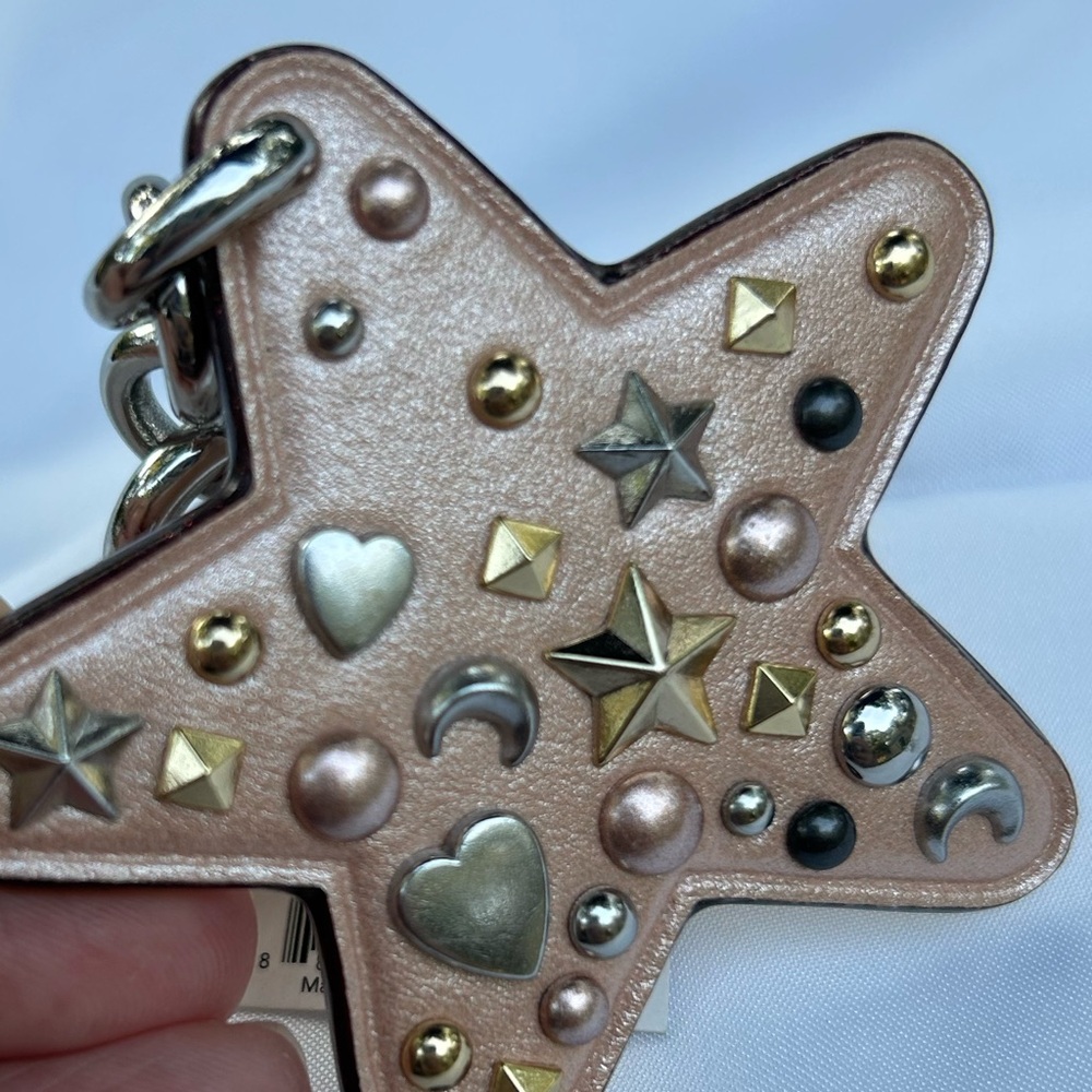 NWT Coach Star Keychain with Gold and Silver Accents